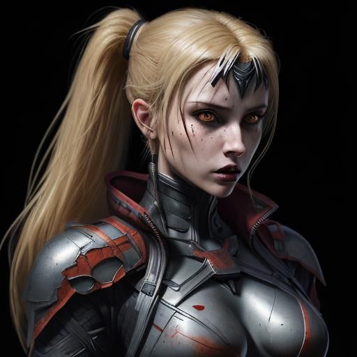 Vampire Knight in Volcanic Landscape, Digital Art