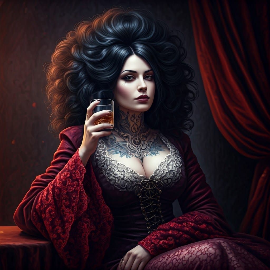 Pirate Woman with Gothic Luxury Aesthetic