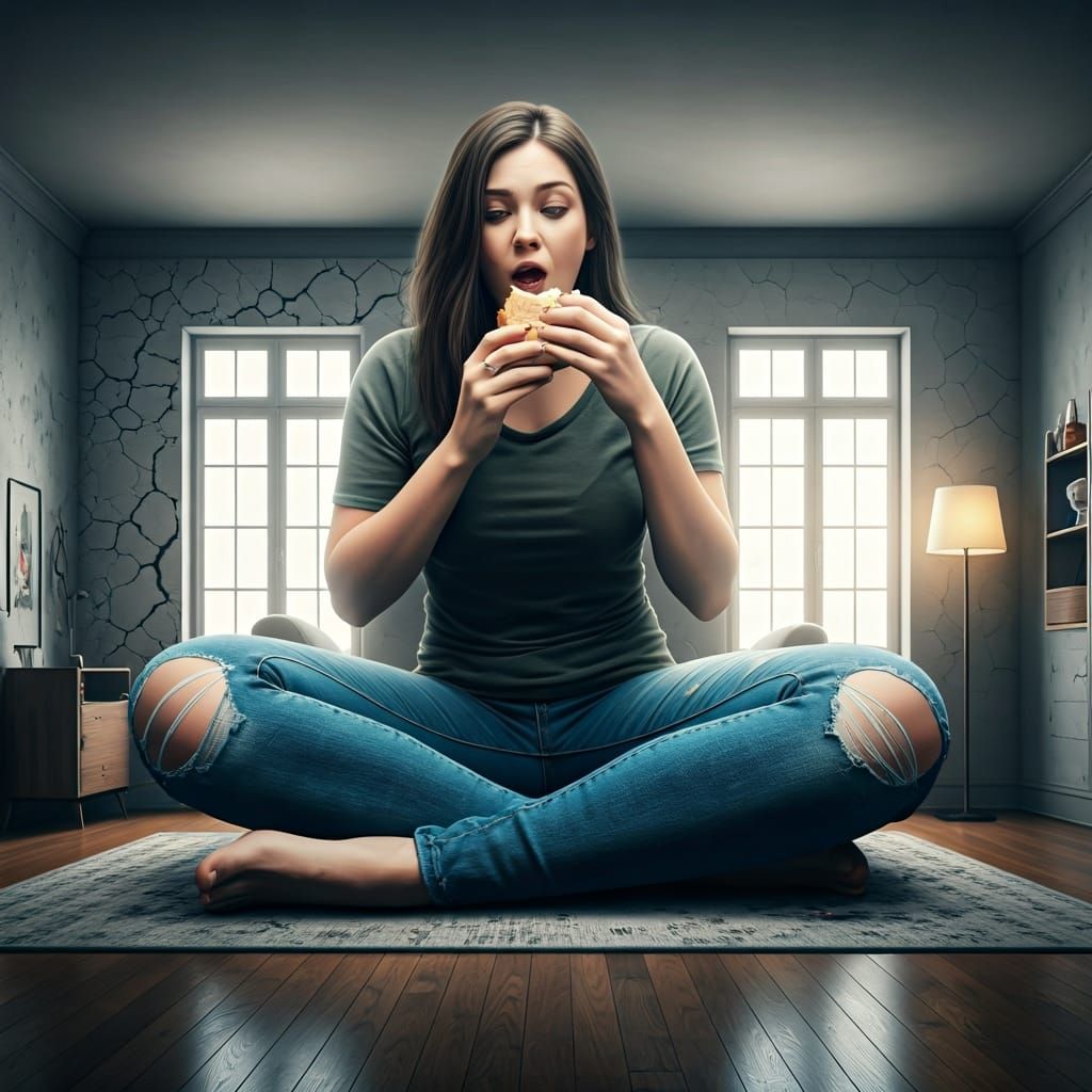 Giantess Outgrows Room in Photorealistic 8K