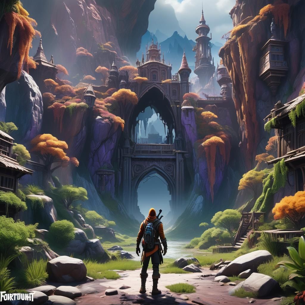 Fortnite Character in Detailed Matte Painting