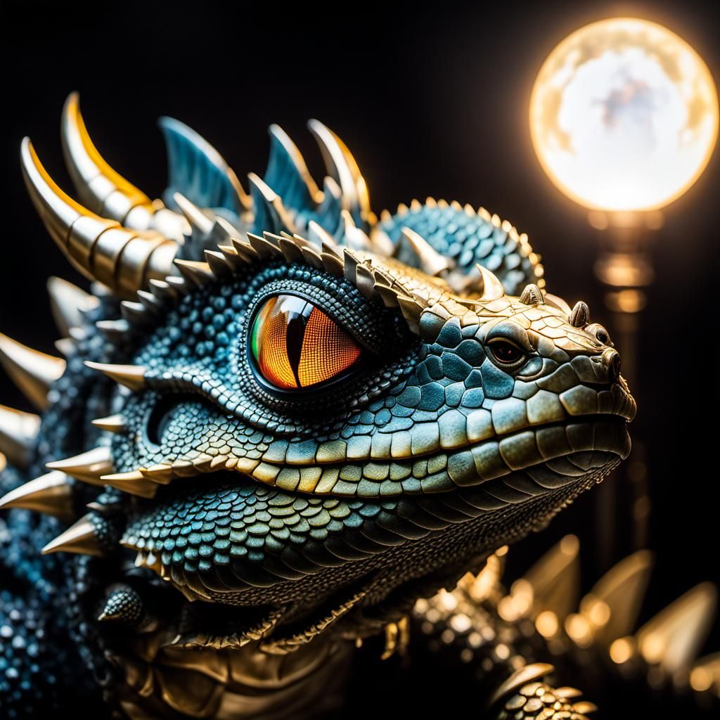 Robotic Cyborg Bear in Volcanic Hyperspace