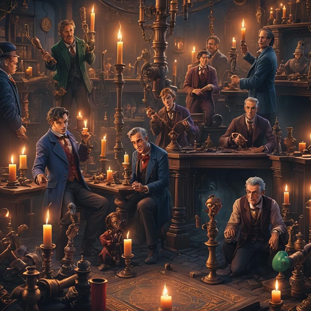 Clue Game Brought to Life in Detailed Matte Painting