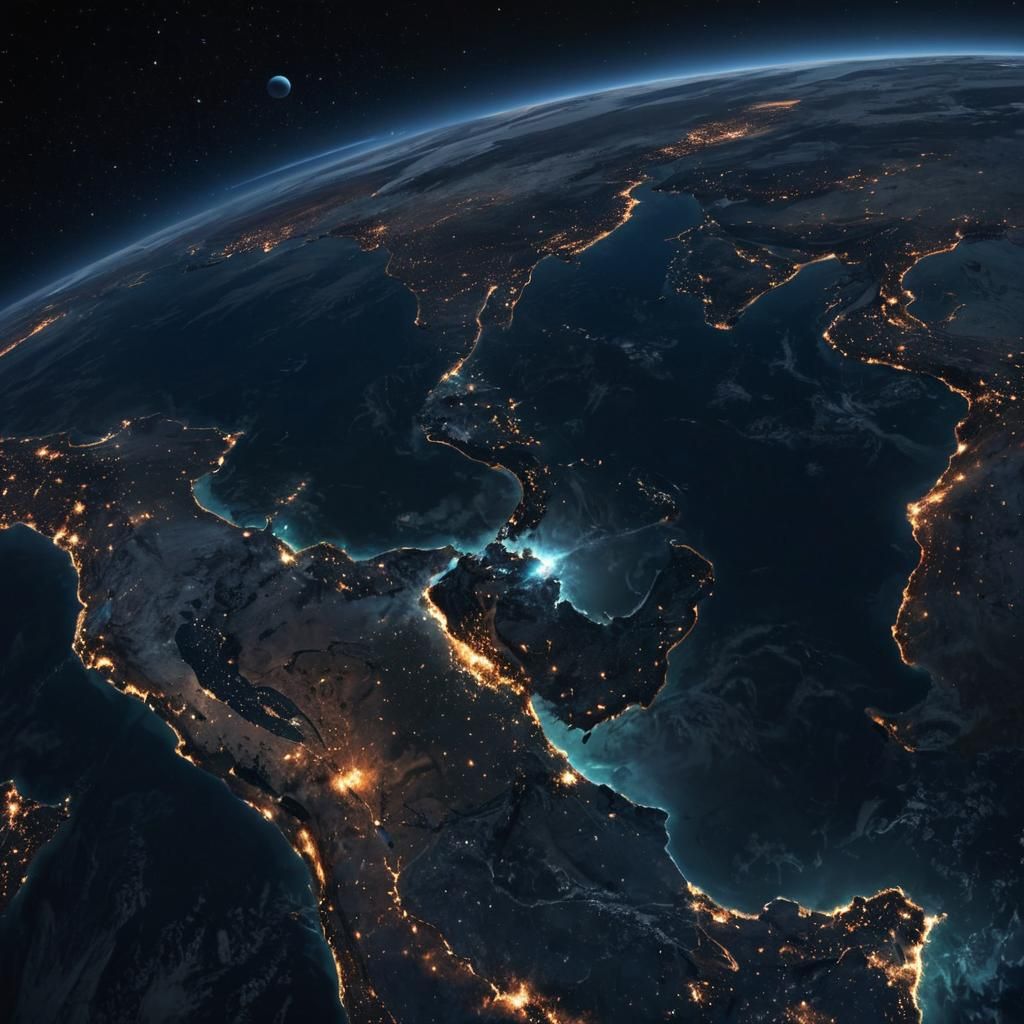 Earth from Space: A Realistic Digital Art