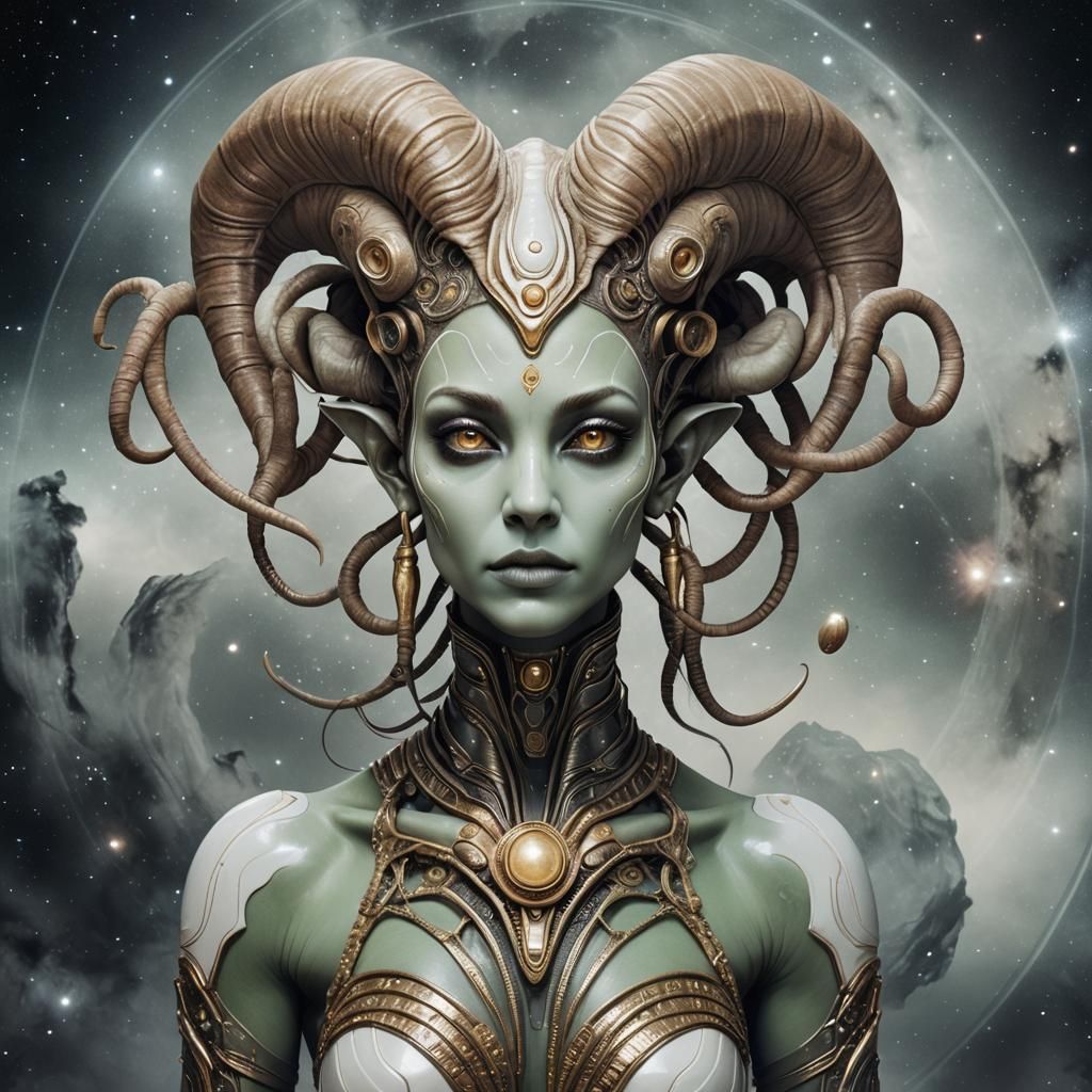 Aries Woman as an Alien Beauty