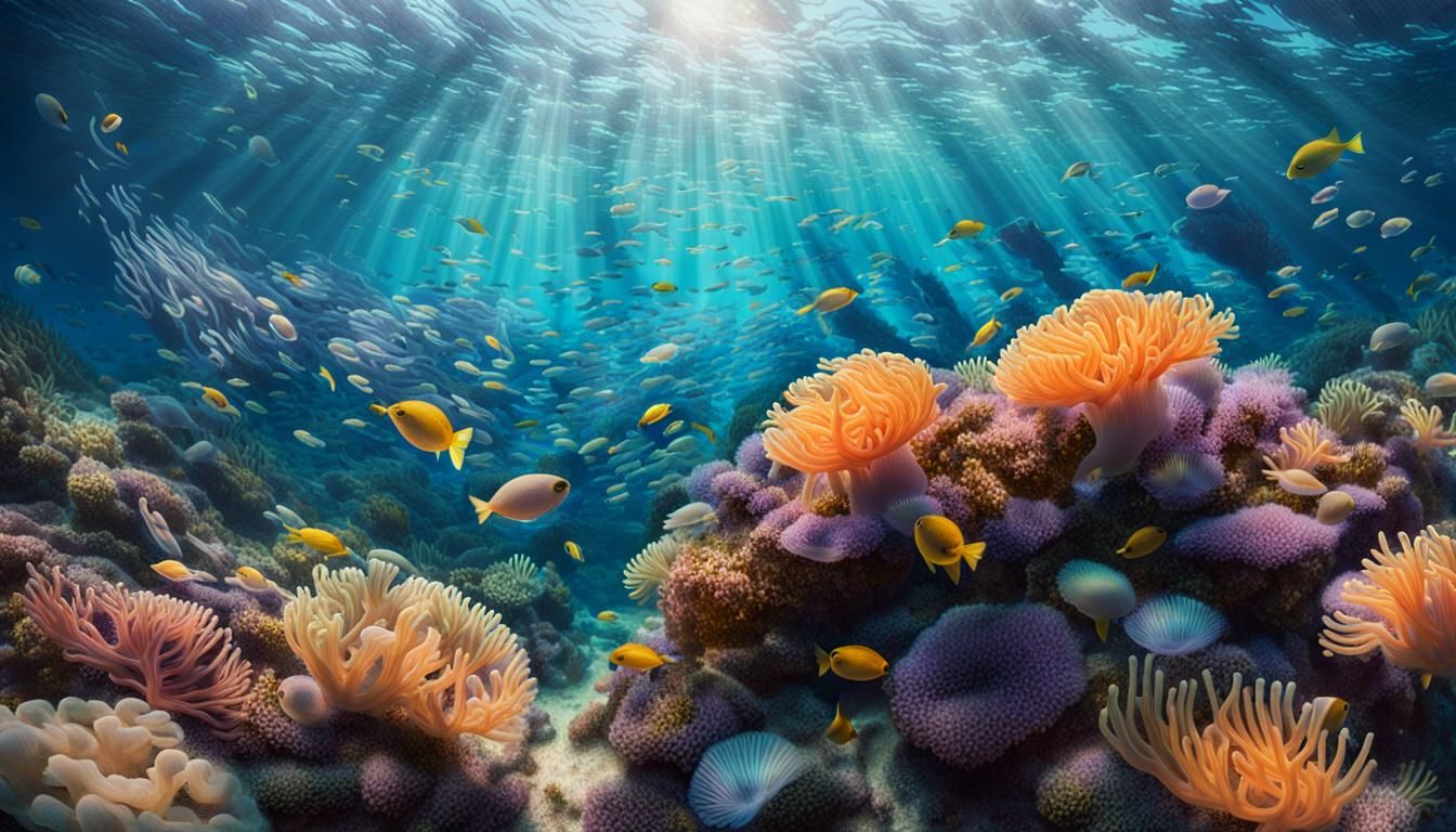 Underwater Concept Art Inspired by Monet's Impressionism