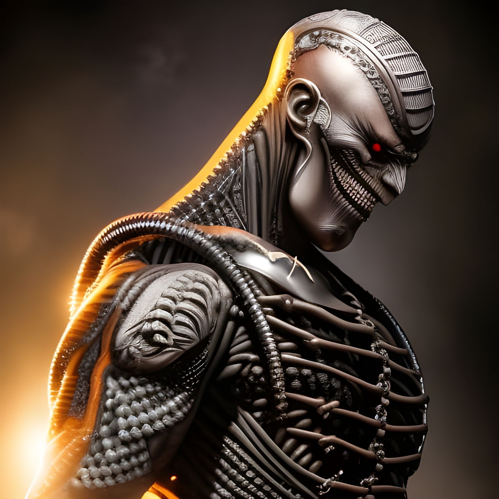 Hyper-Detailed Cenobite with Meat Hooks and Chains