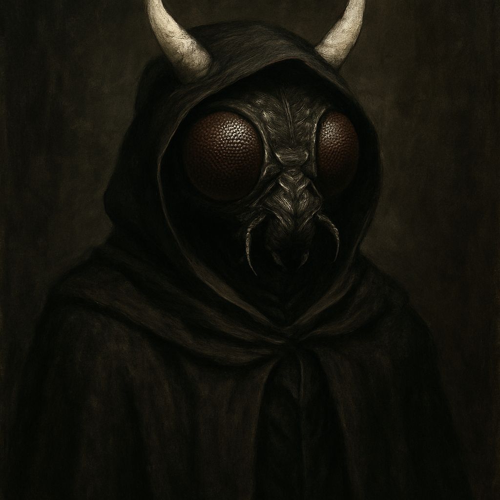 Insectoid Humanoid with Fly Eyes and Horns