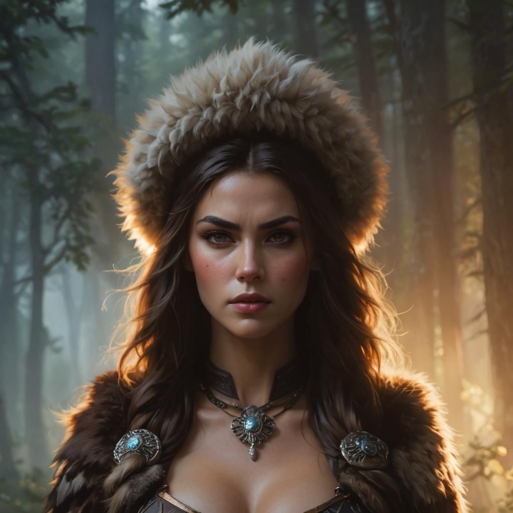 Fantasy Barbarian Portrait in Detailed Digital Art Style