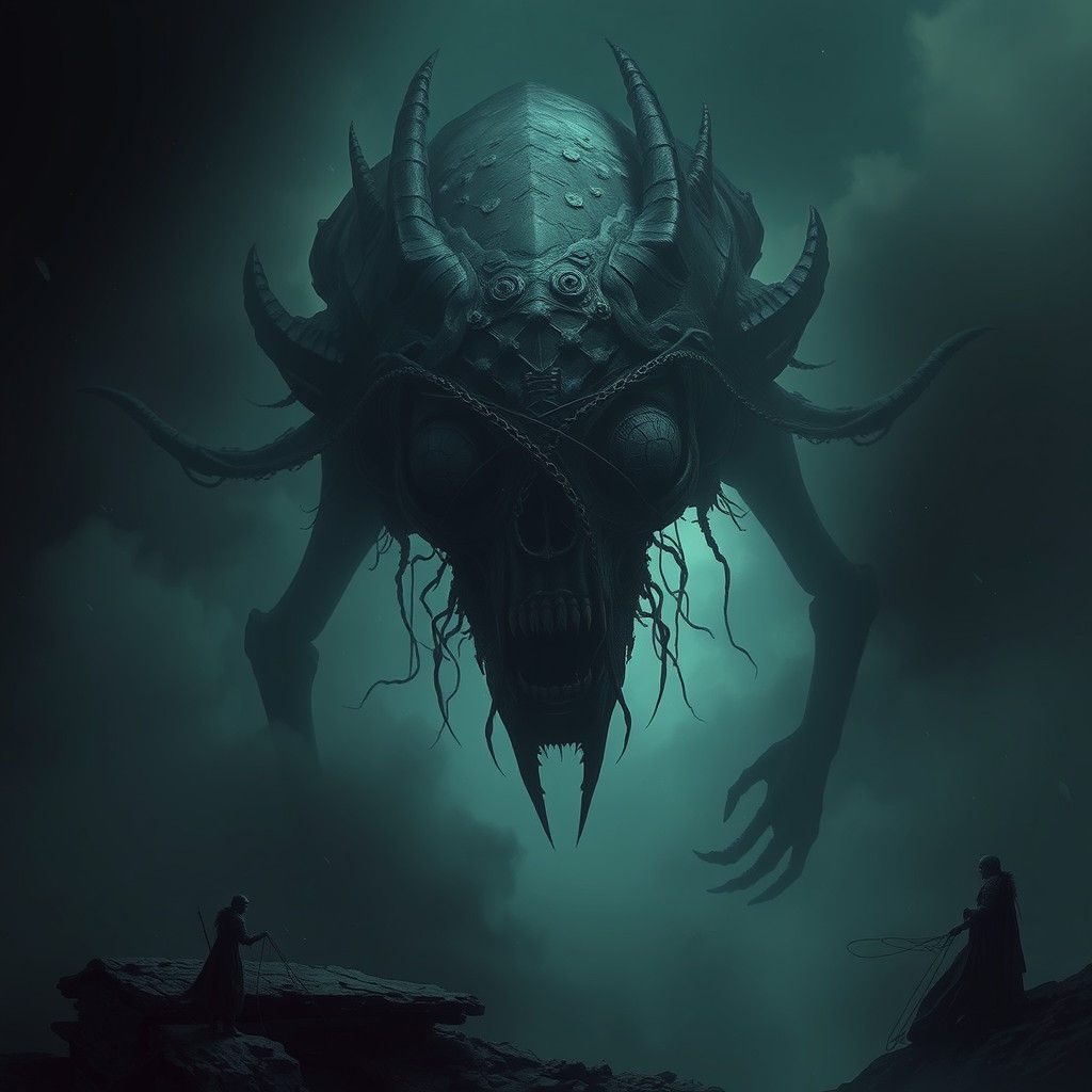 Ominous Biomechanical Dread in Haunting Digital Art