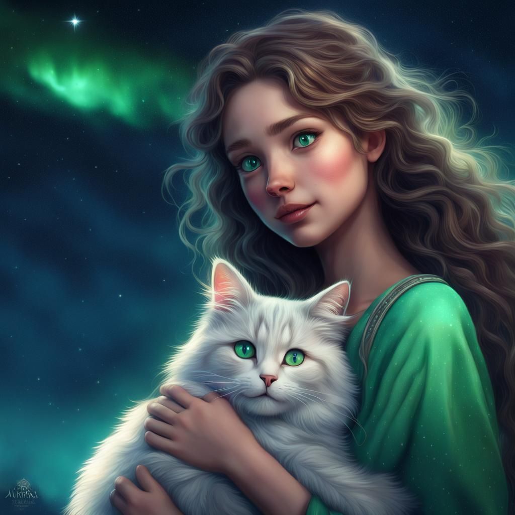 Girl & Cat