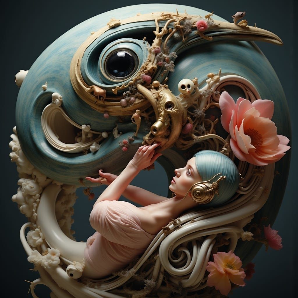 Medusa and Baby: Giger-Inspired Portrait Photography