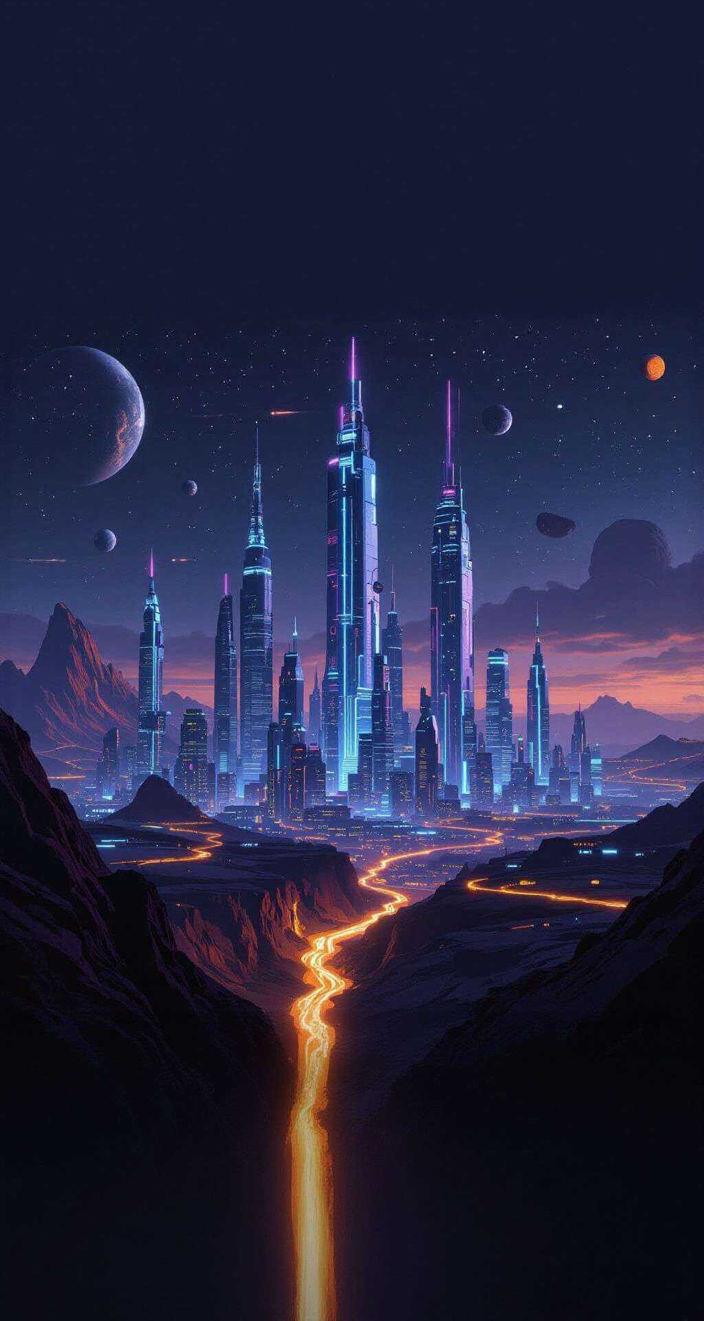 Futuristic Cityscape on Earth in 5025