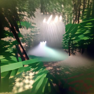 Atmospheric Forest Scene with Volumetric Lighting