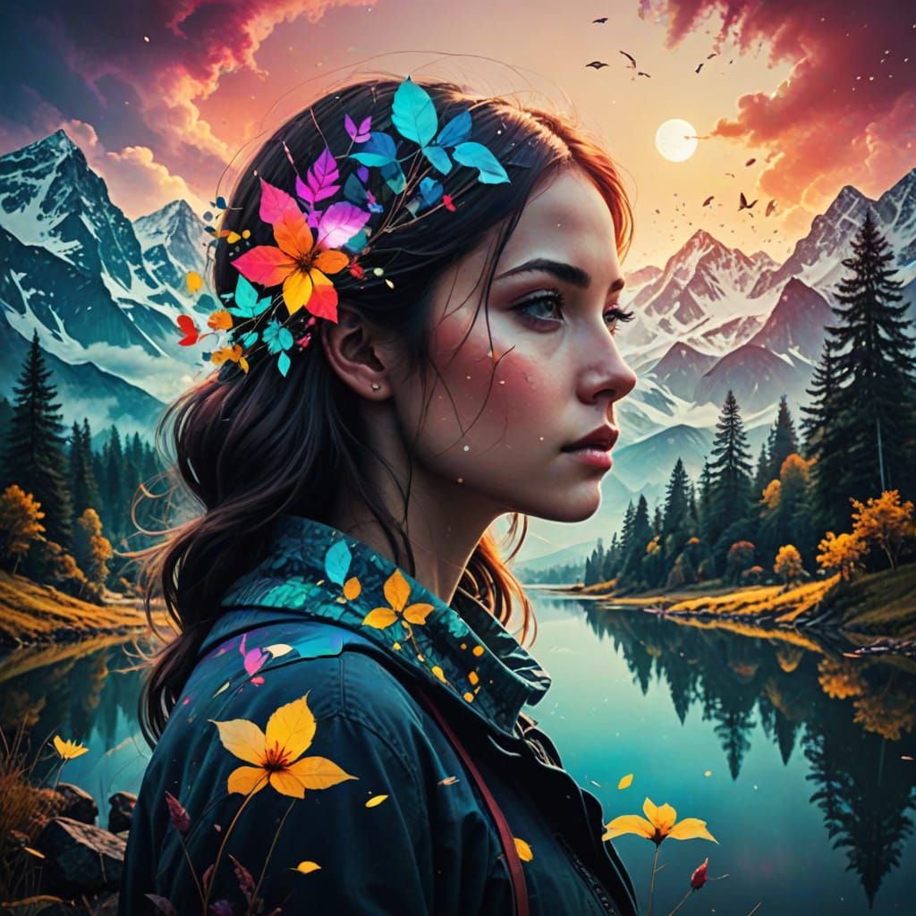 Whimsical Fantasy Portrait Landscape
