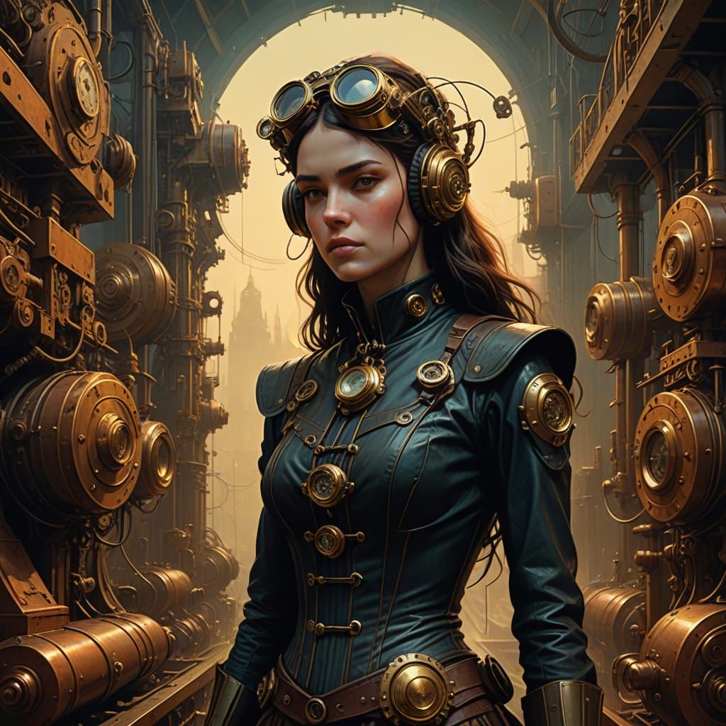 Steampunk DJess in Industrial Futurism