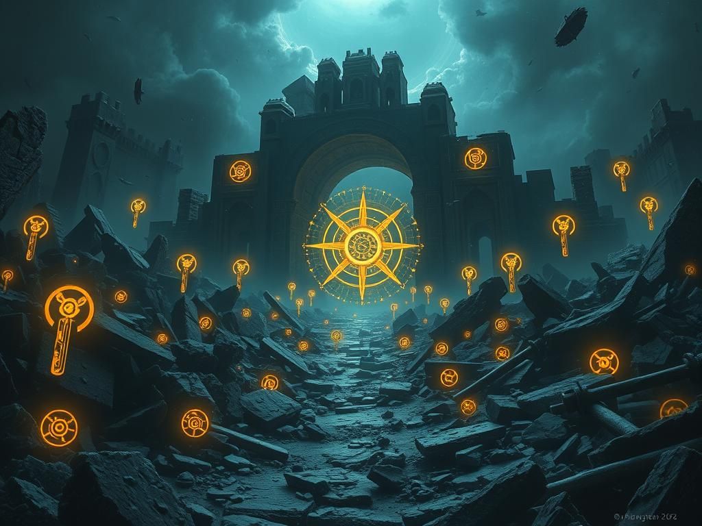 Glowing Symbols Amidst Shattered Empires