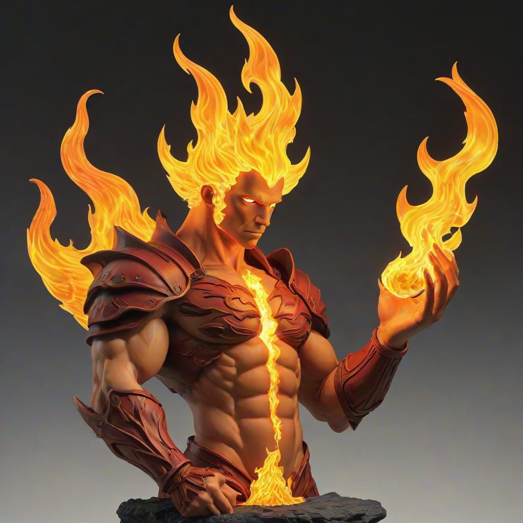 Surreal Flame Ignites Ethereal Landscape