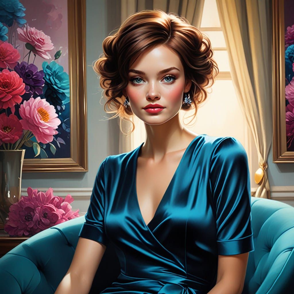 Luxurious Velvet Portraits in High Fashion Style