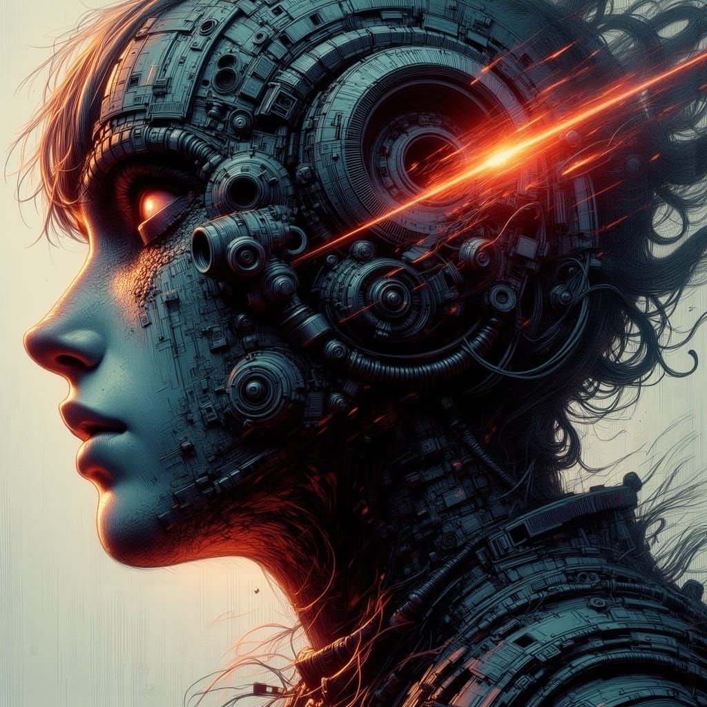 Sensory Punk Overload in Hyper-Realistic Digital Art