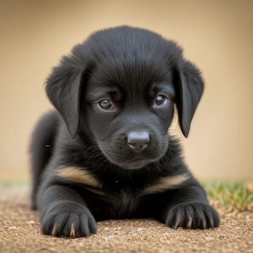 Realistic Puppy Running: 8K Professional Photography