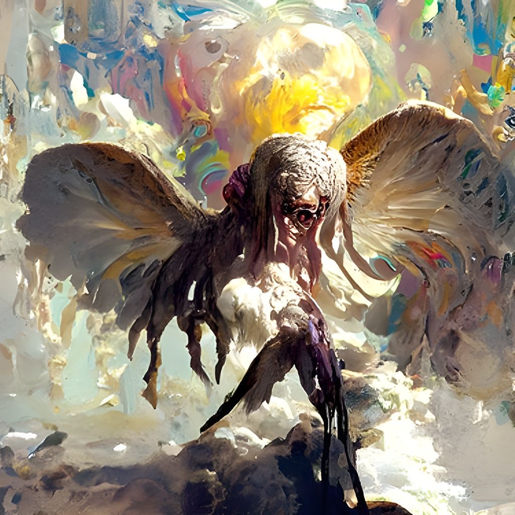 Ethereal Angel Creature in Hyperreal Digital Art
