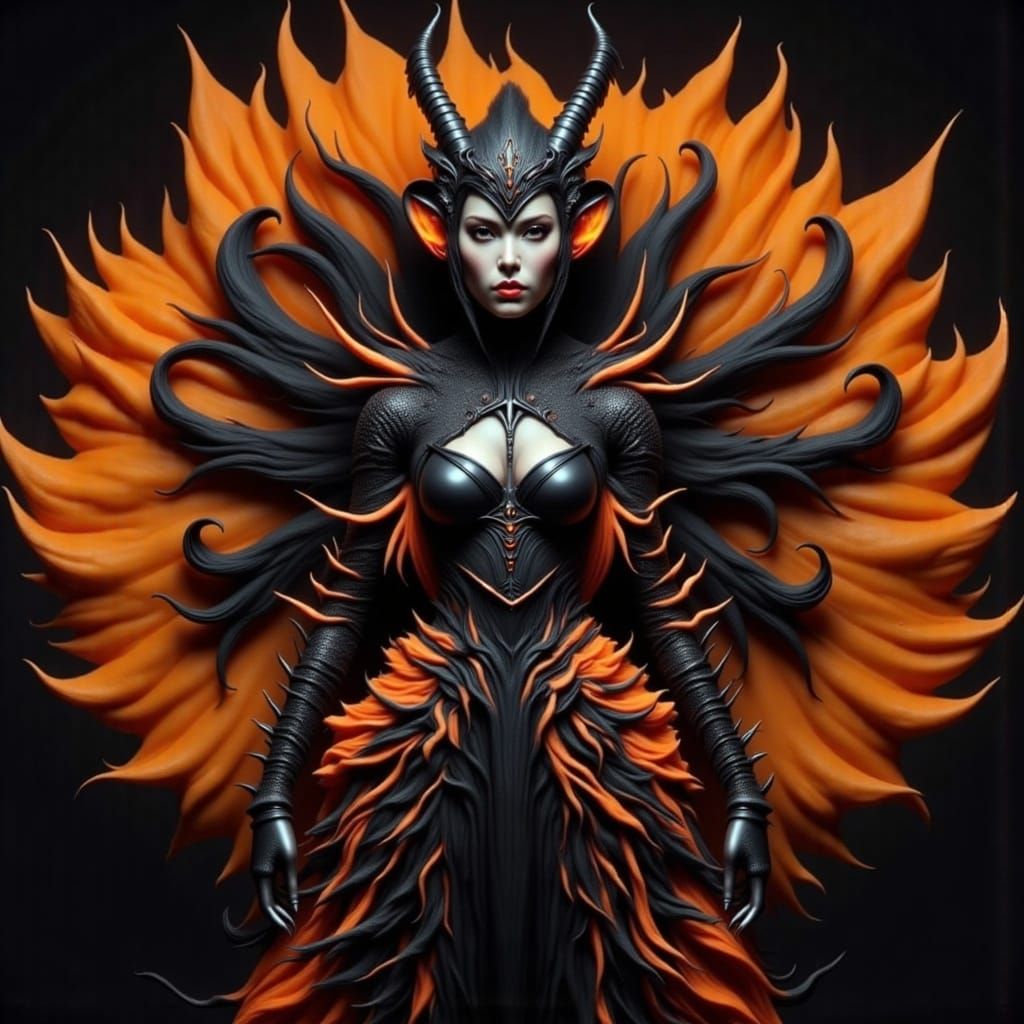 Creepish Cute Costume in Black and Orange