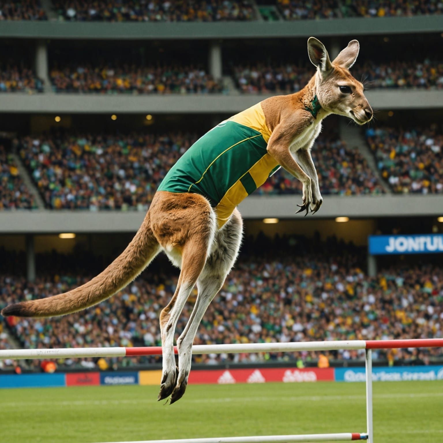 Kangaroo High Jumper in Stadium