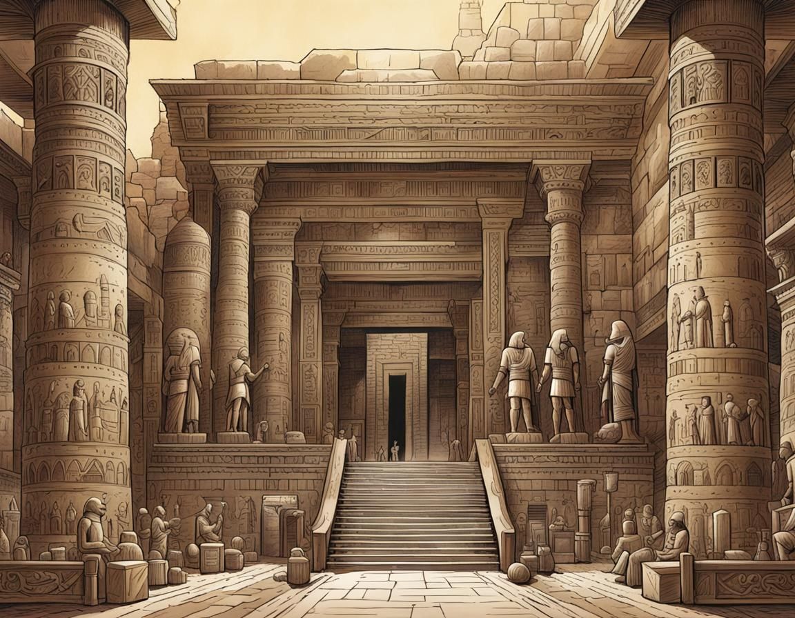 Eighteenth Century Sketchbook: Ancient Egyptian Temple