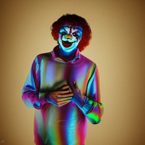 Lonely Clown: A Holographic Astral Illustration