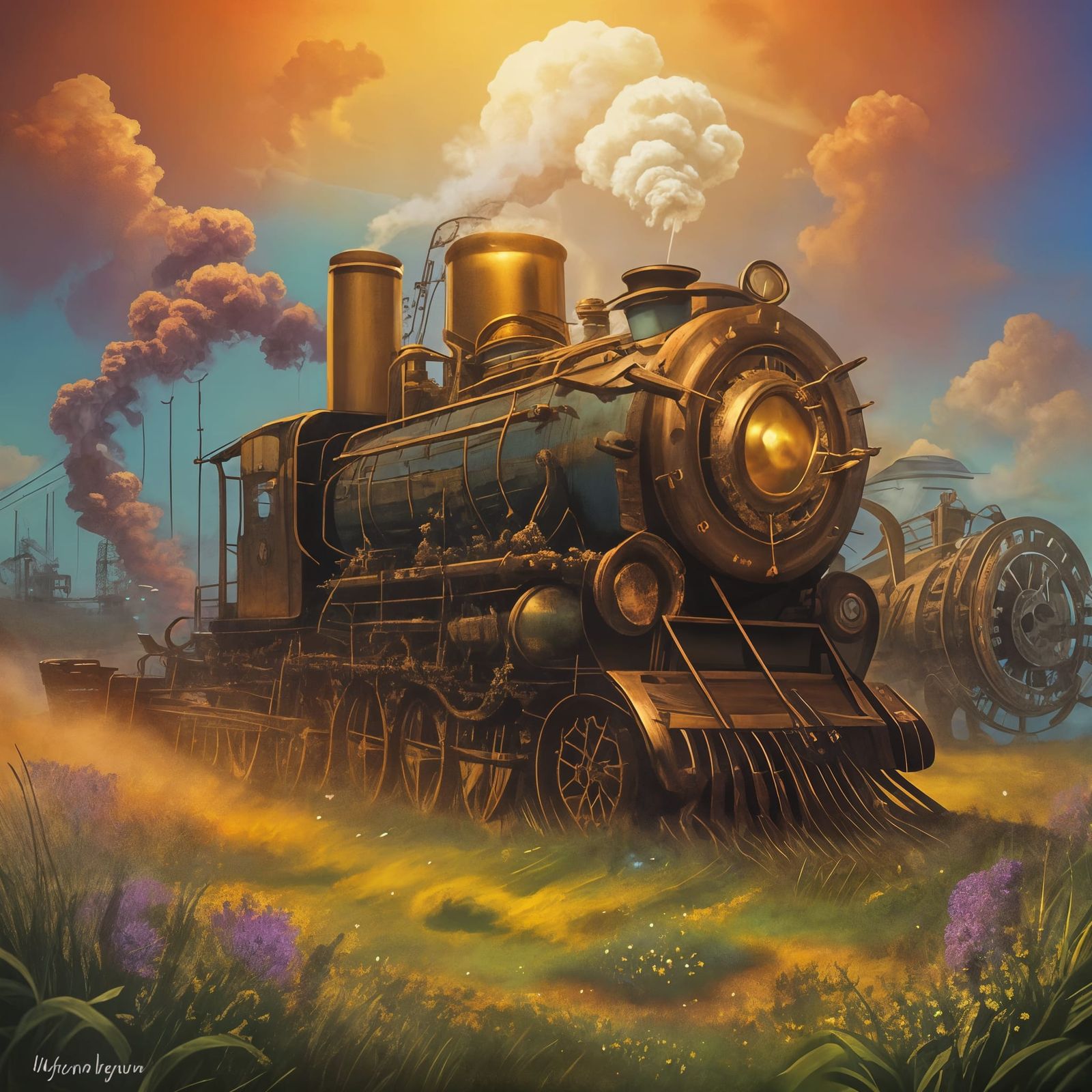 Animated Blueberry Dances with Steampunk Engine