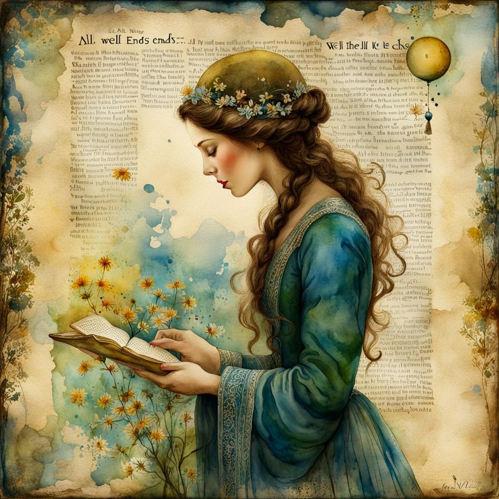 Whimsical Watercolor Art: All's Well That Ends Well