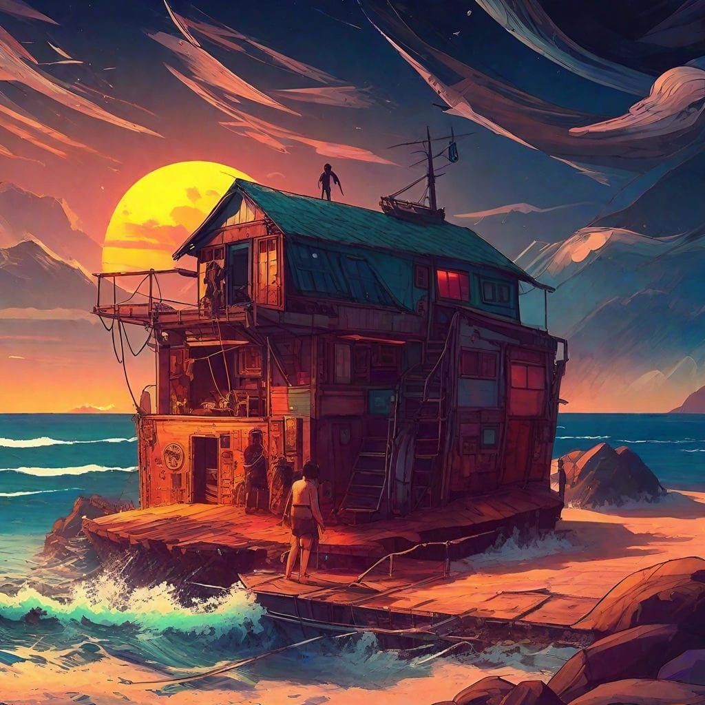 Picturesque Sea Village on the Coast