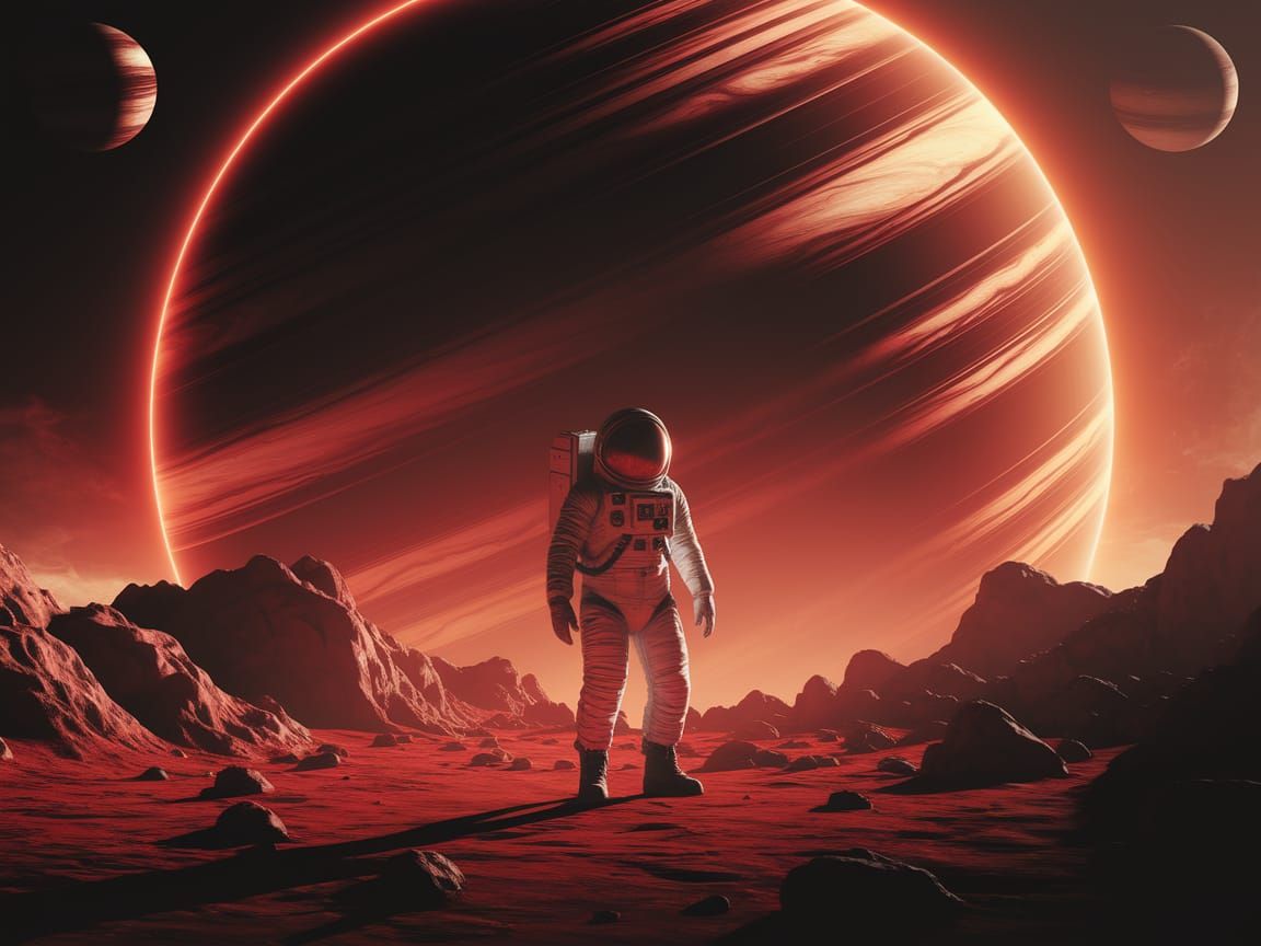 Astronaut Explores Distant Red Planet in Isolation