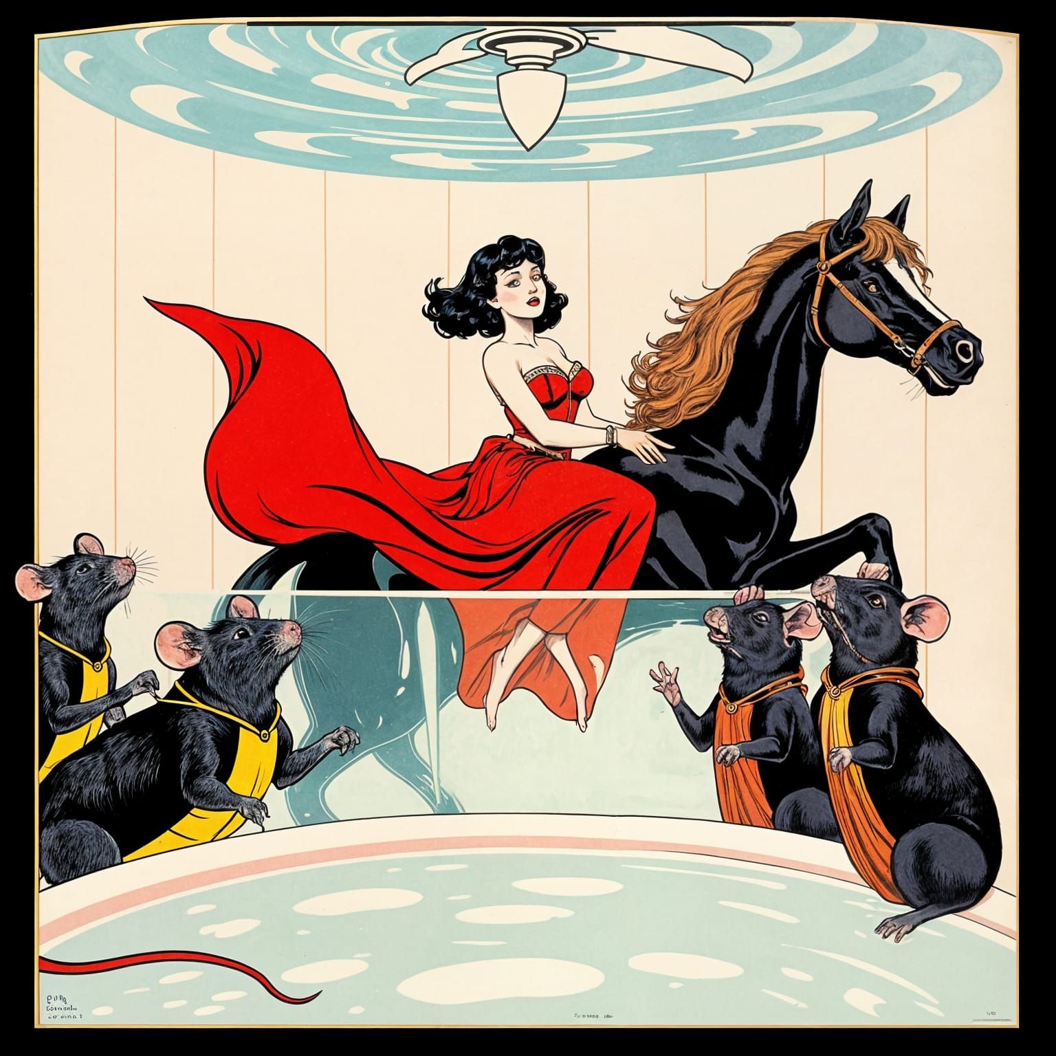 Horse Superheroine Serenades Rats in Rocket-Bath