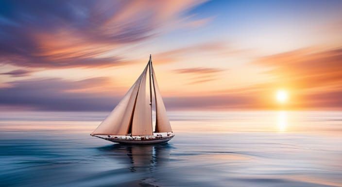 Sailboat at Sea During Sunrise: Professional Photography