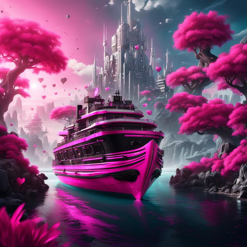 Futuristic Ferry to Paradise: A Sci-Fi Concept