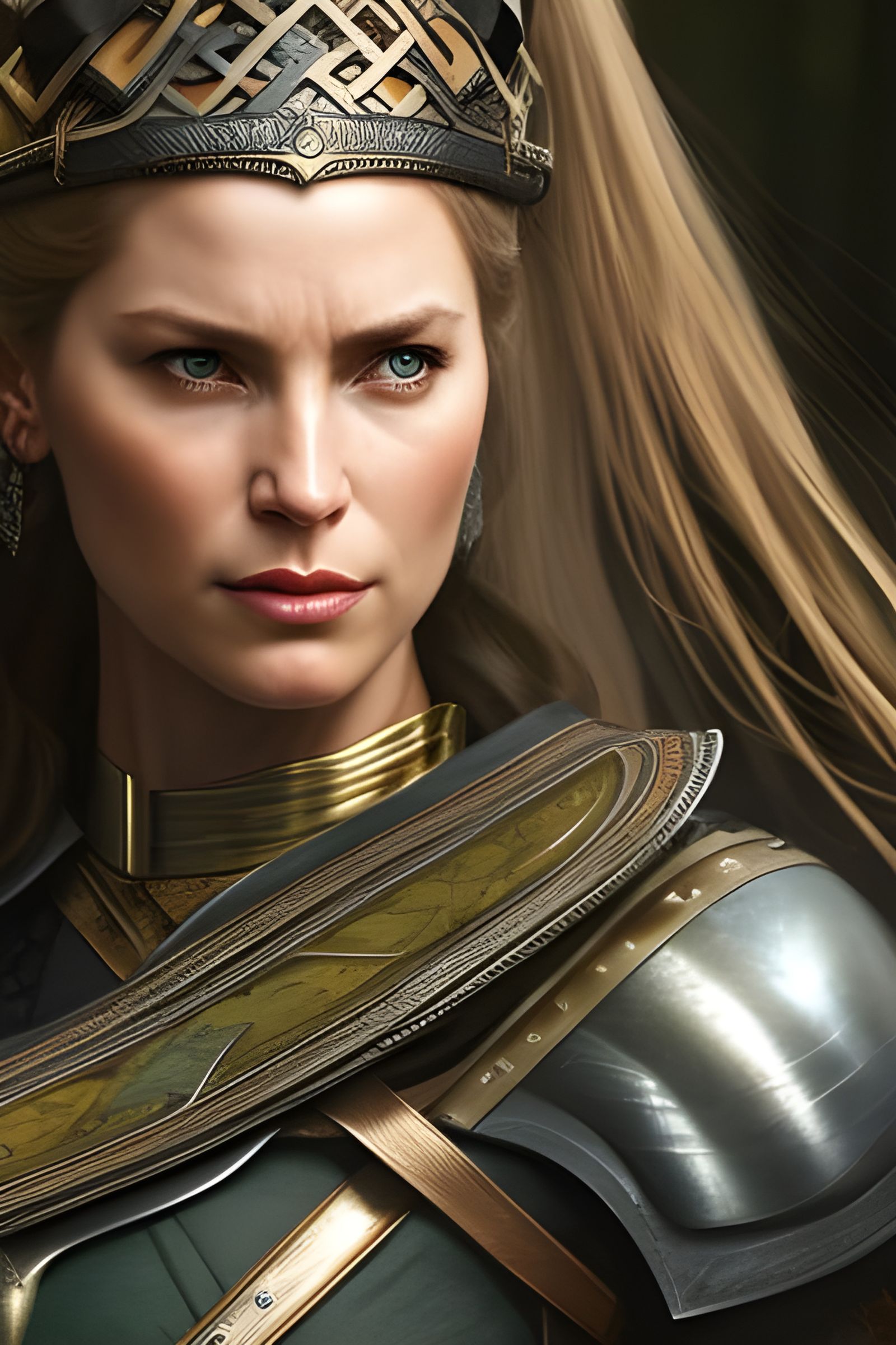 Vivid Portrait of a Fierce Viking Warrior