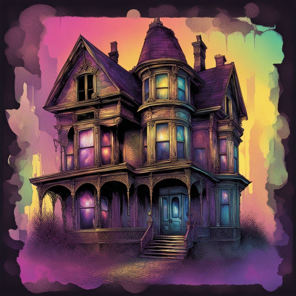 Surreal Victorian Mansion Haunts the Shadows in a Golden Age...