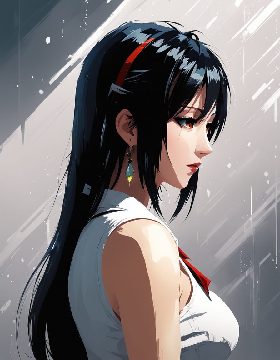 Elegant Anime Portrait in Ultra Detailed Digital Art Style