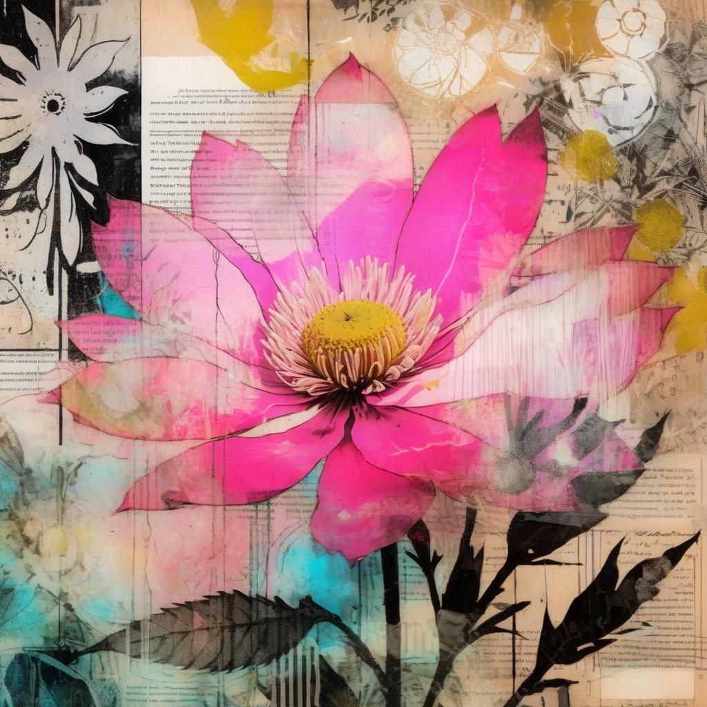 Vibrant Bloom with Ancient Resonance