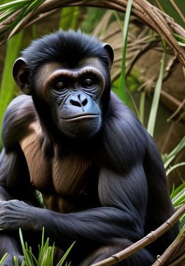 Muscled Easter Bonobo in Vibrant Color