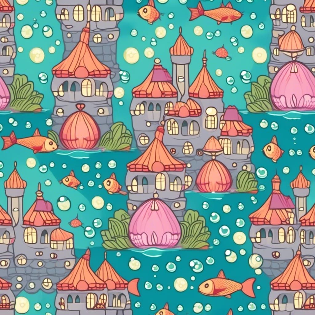 Disney Mermaid Princess in Underwater Castle