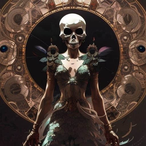 Ethereal Dark Fantasy Figure in Digital Painting