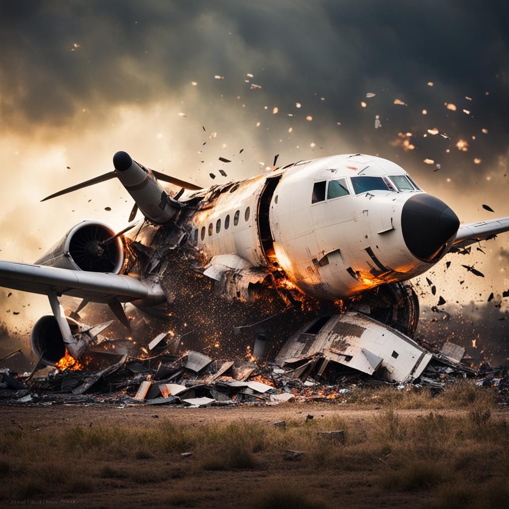 Dramatic Plane Crash Scene in Professional Photography