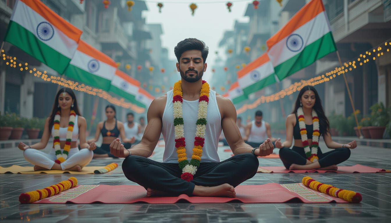 Indian Youth Fitness During Independence Day Celebration