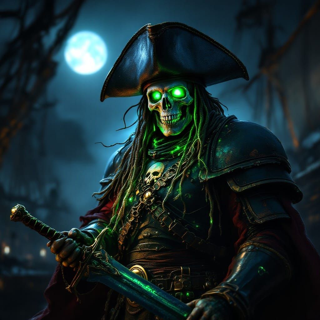 Bio-Luminescent Pirate in Warhammer 40K Armor