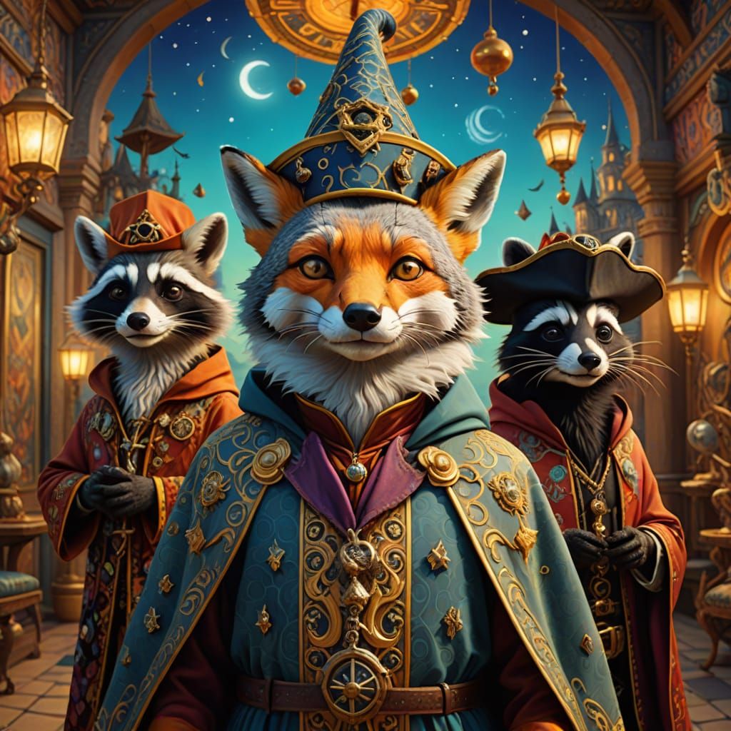 Surreal Animal Wizards in a Dreamlike 3D Style