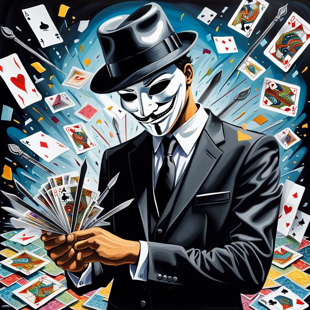 Boy Magician in Graffiti Pop Art Style