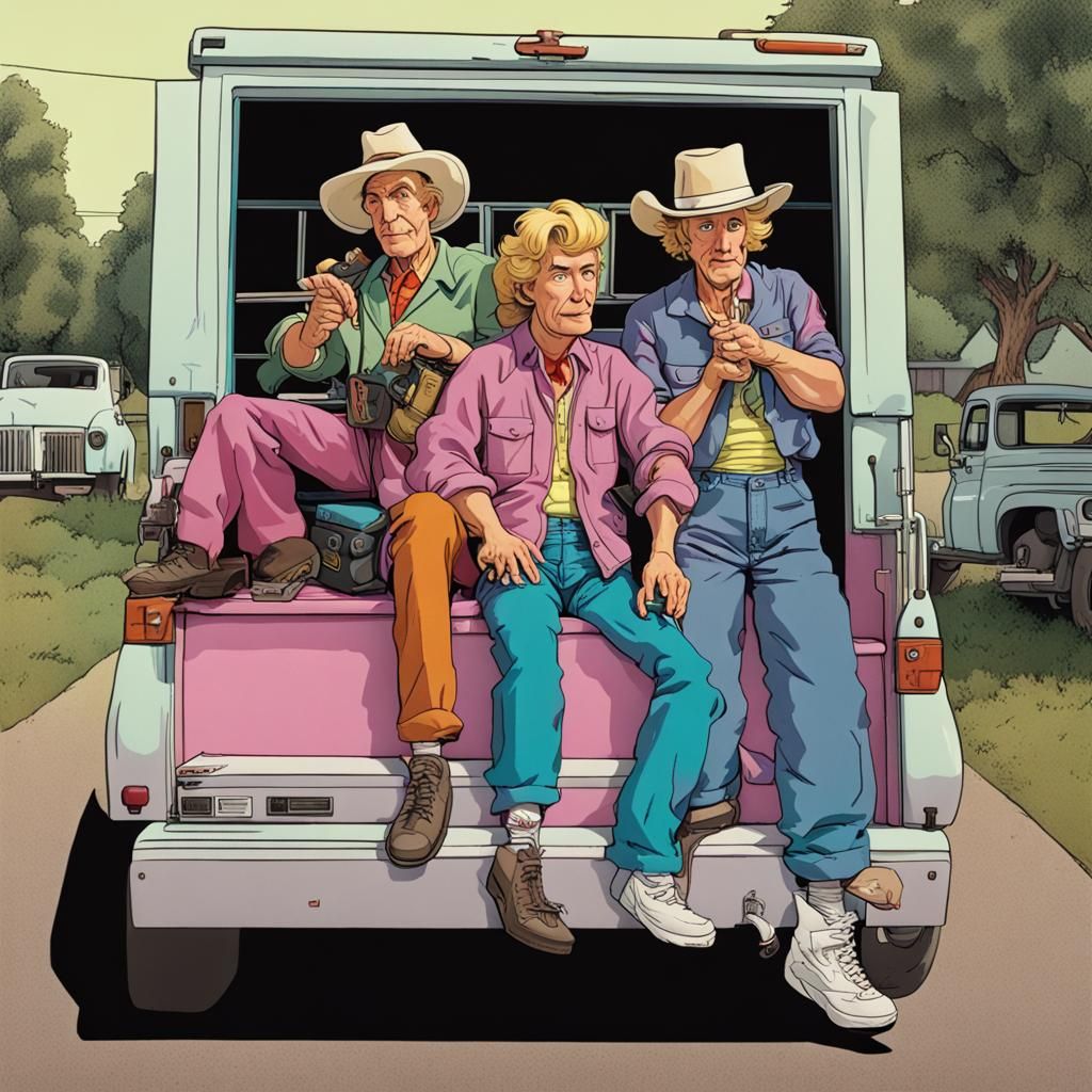 Vaporwave Beverly Hillbillies Truck