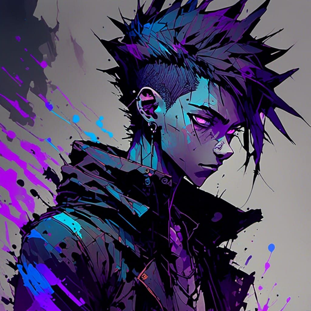 Shadowy Physic Figure with Glowing Eyes in Vector Art